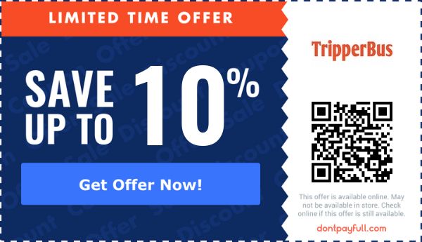 Tripper Bus Coupons September 2023 Coupon Promo Codes