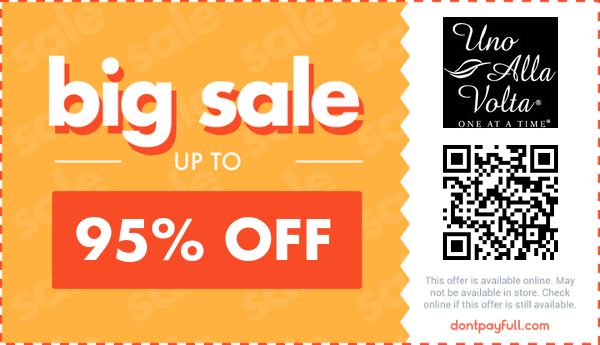 95 Off Uno Alla Volta Promo Codes Coupons Free Shipping
