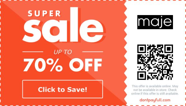 Maje US Promo Codes 70 Discount Sep 2020