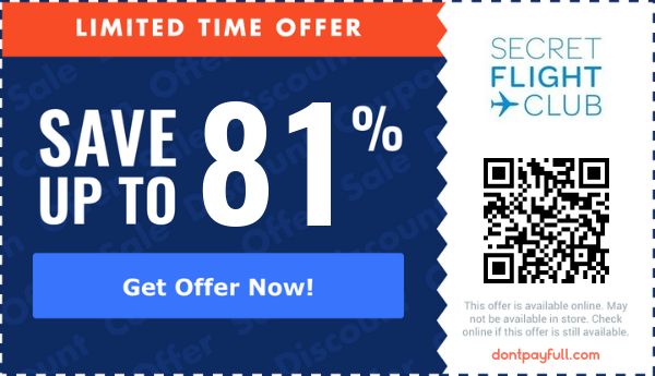 Secret Flight Club discount deal