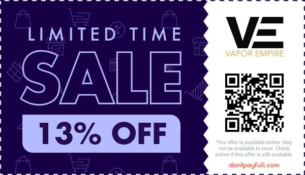vaper empire discount code Vapor Coupon Codes clr:Gold FLAVORS:COLA SLUSH Shop 2% Nicotine Vapes
