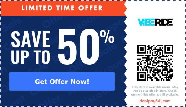 Vibe Ride Discount Codes - 20% Off Coupon July 2026
