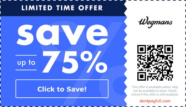 $20 Off Wegmans Promo Code, Coupon Codes - July 2025