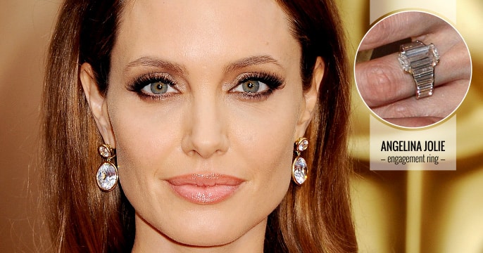 20 Most Expensive Engagement Rings in Hollywood - Angelina Jolie