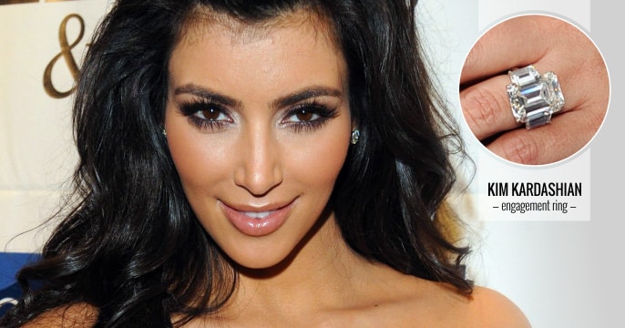 20 Most Expensive Engagement Rings in Hollywood - Kim Kardashian