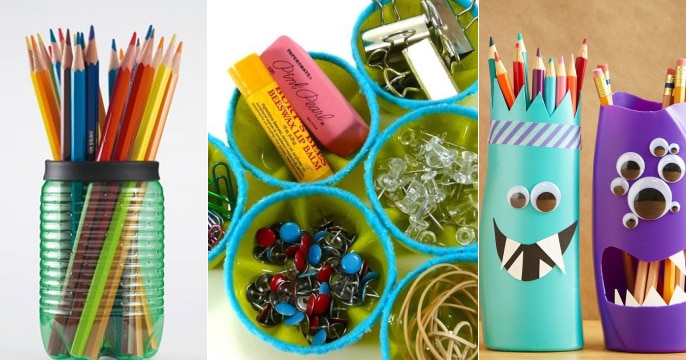 Creative Ways to Use an Old Bottle: Desk Organizers