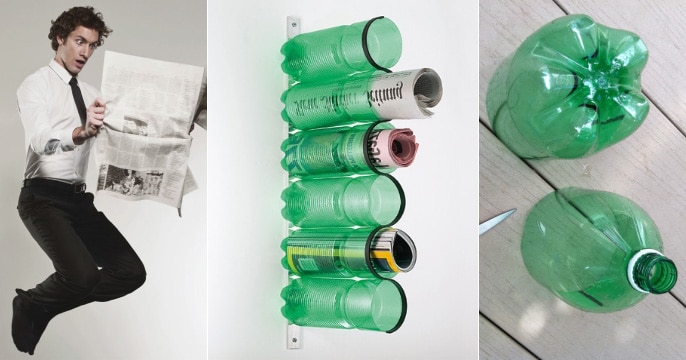 Creative Ways to Use an Old Bottle: Newspaper Holders