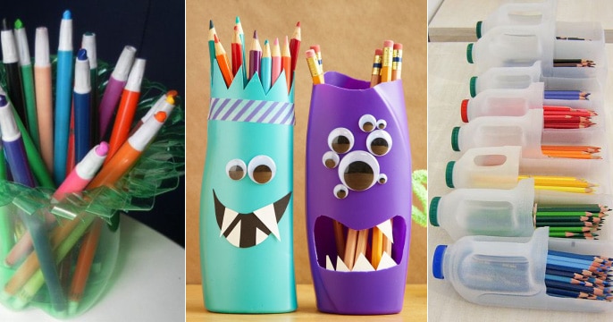 Creative Ways to Use an Old Bottle: Pencil Caddy