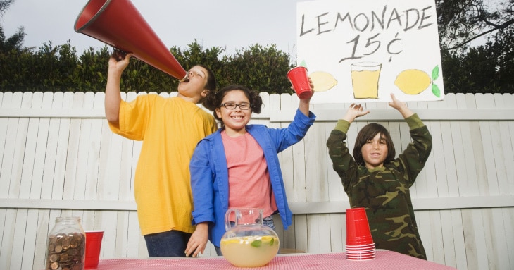 Kids Selling Lemonade