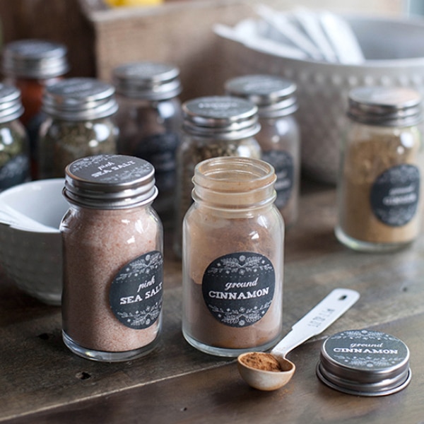 Mason Jar Spice Containers