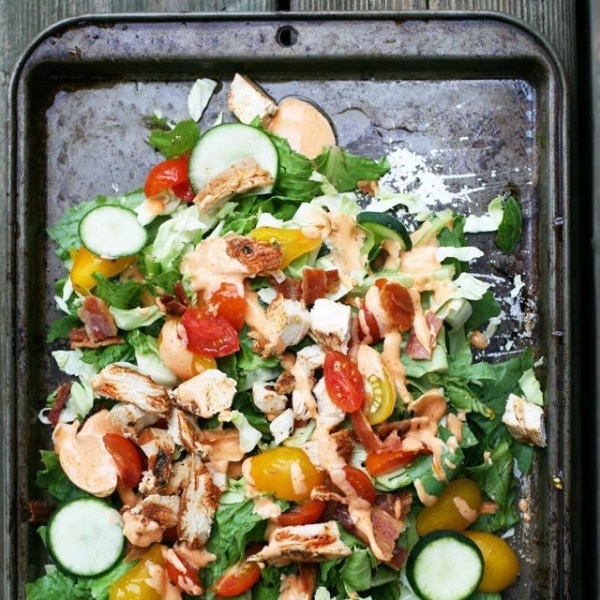 Cheap Healthy Meal: Paleo Chicken BLT Salad