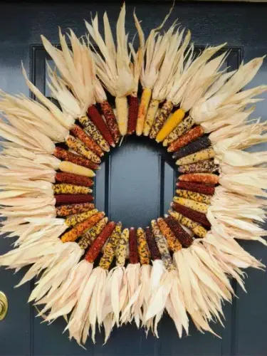 DIY Indian Corn Wreath
