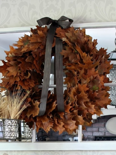 DIY Real Oak Leaf Wreath