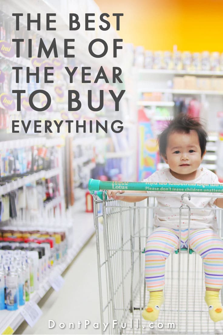 The Best Time of the Year to Buy Everything Pinterest Image
