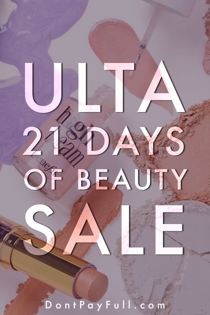 Ulta 21 Days of Beauty Sale Pinterest Image