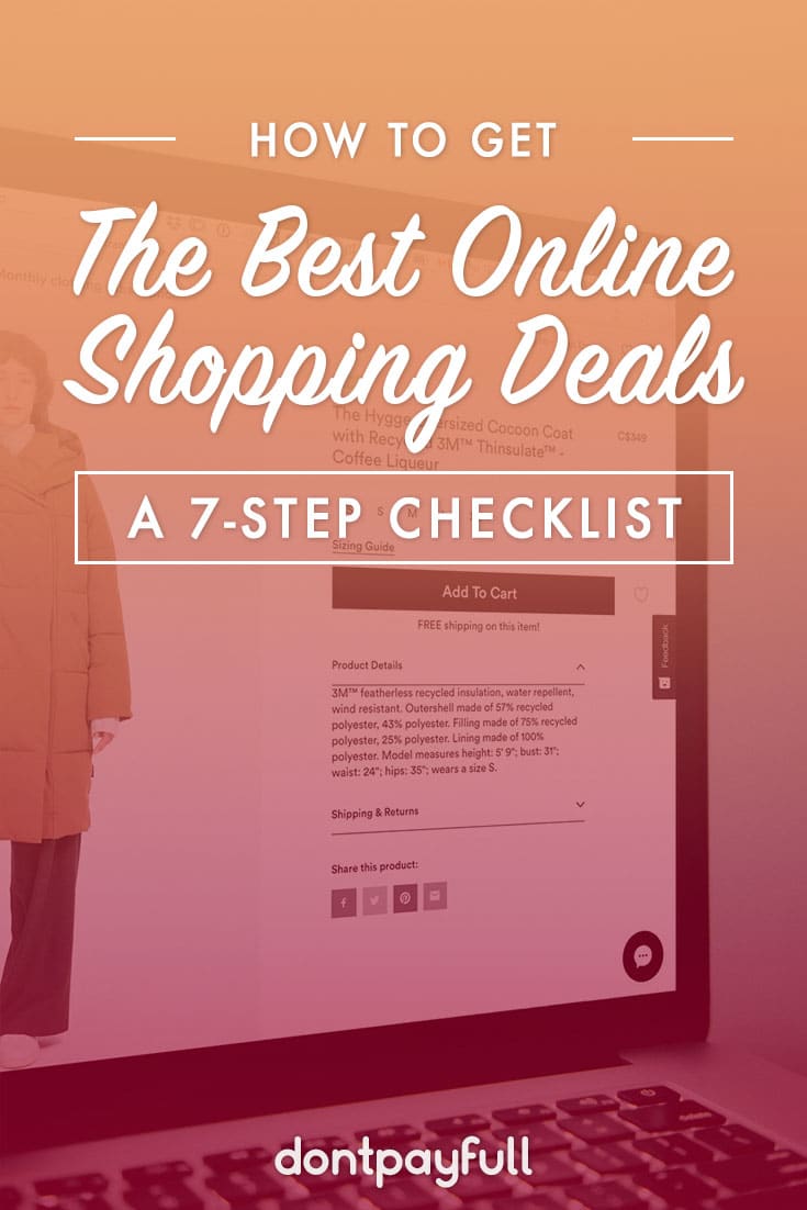 online shopping deals checklist