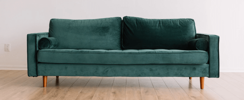 green sofa