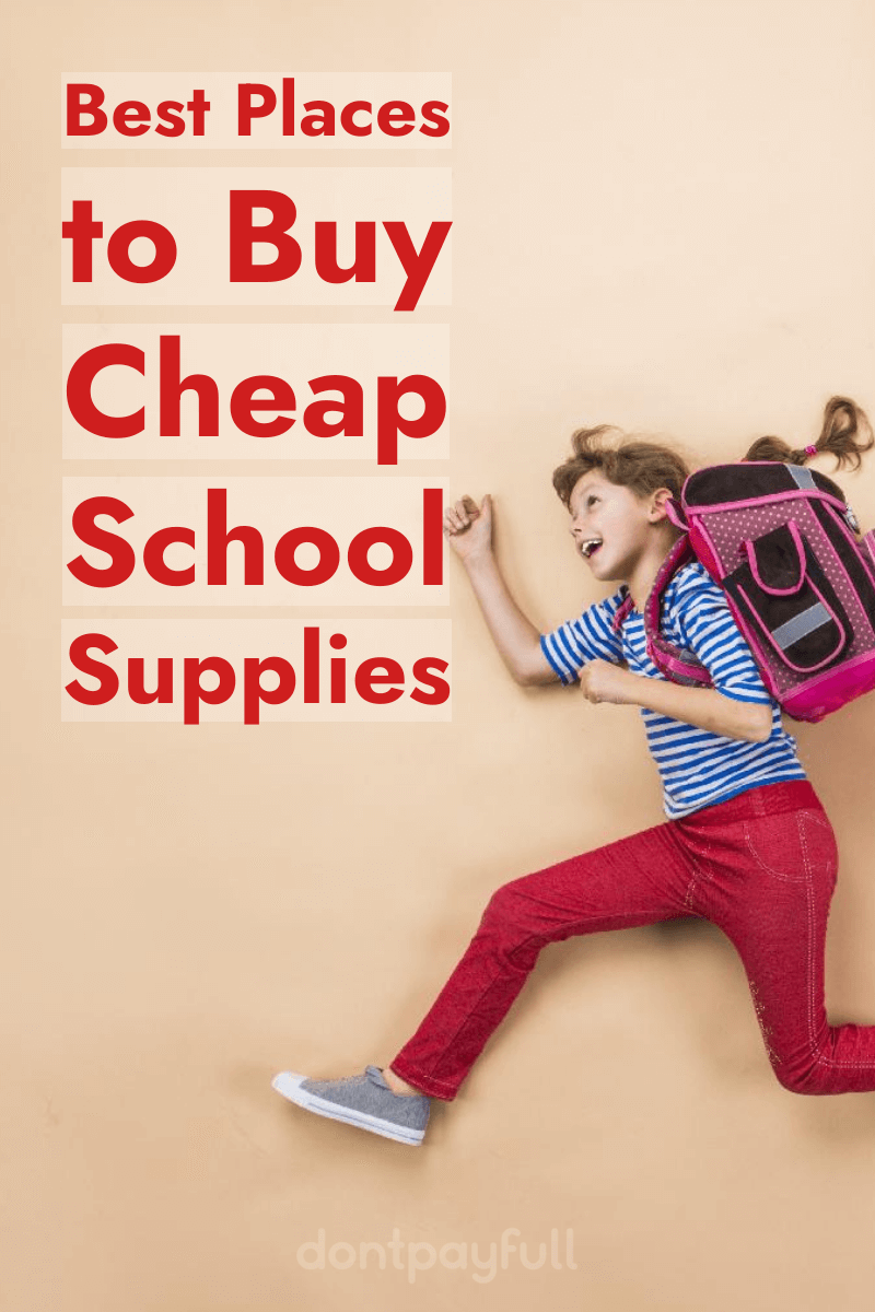 cheap school supplies pinterest image