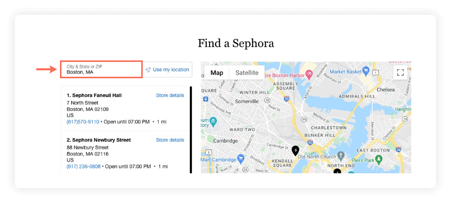 Sephora Near Me