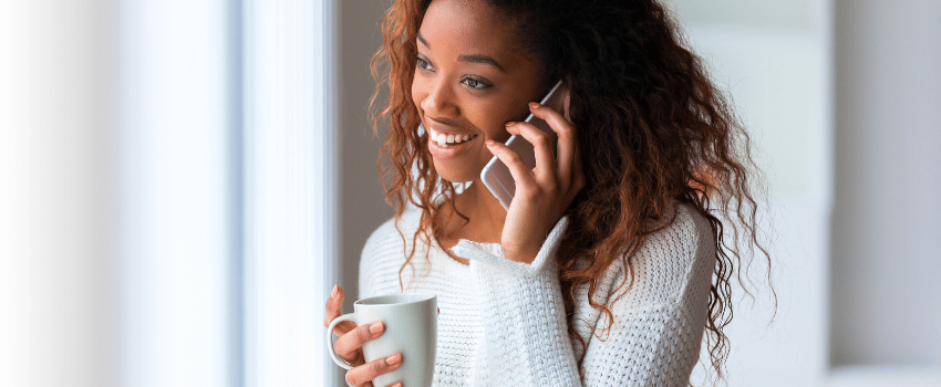 woman talking on the phone