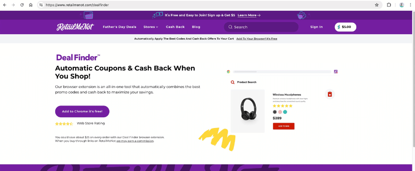 RetailMeNot Coupon Extension